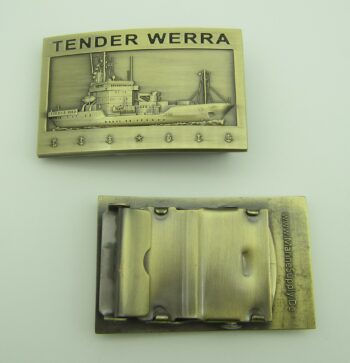 A514 Tender WERRA - Gürtelschnalle massiv - German Navy – Bild 2